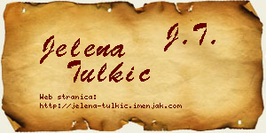 Jelena Tulkić vizit kartica